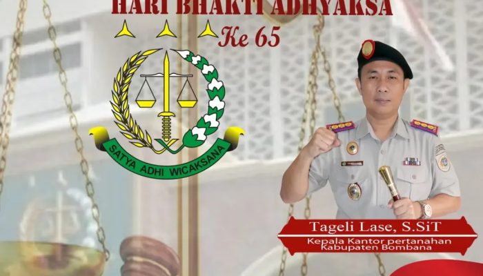 Kantah BPN Bombana Ucapkan Selamat Hari Bhakti Adhyaksa ke-65: Dukung Penegakan Hukum yang Profesional dan Berintegritas