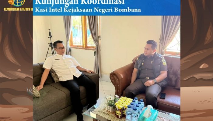 Perkuat Sinergi, Kepala Kantor Pertanahan Bombana Terima Kunjungan Koordinasi Kejari