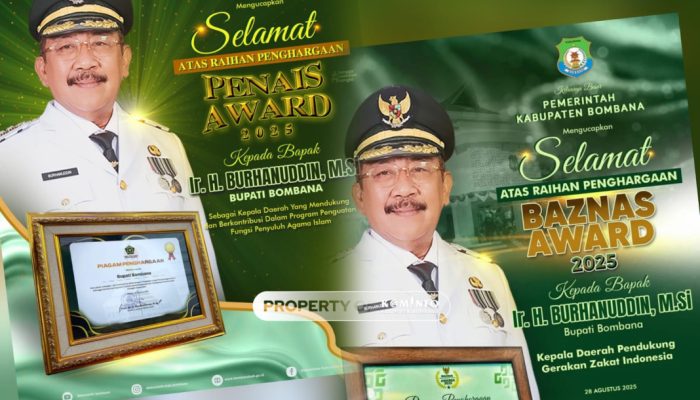 Bupati Burhanuddin Borong Dua Penghargaan Nasional, Komitmen Bangun Harmoni dan Gerakan Zakat