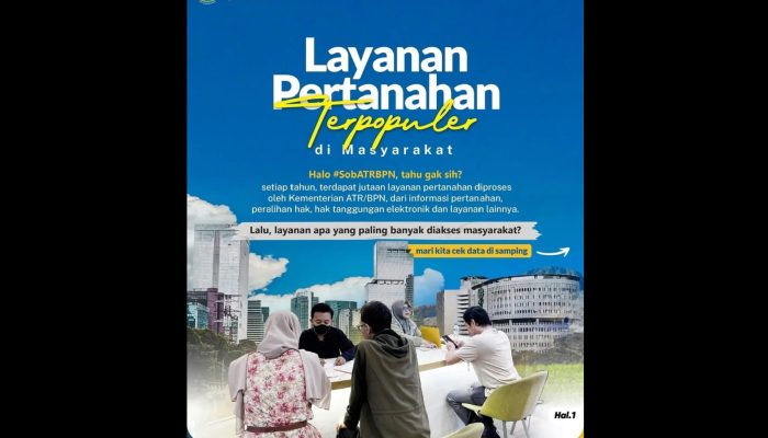 Layanan Pertanahan Terpopuler, Pengecekan Sertipikat Tempati Urutan Pertama