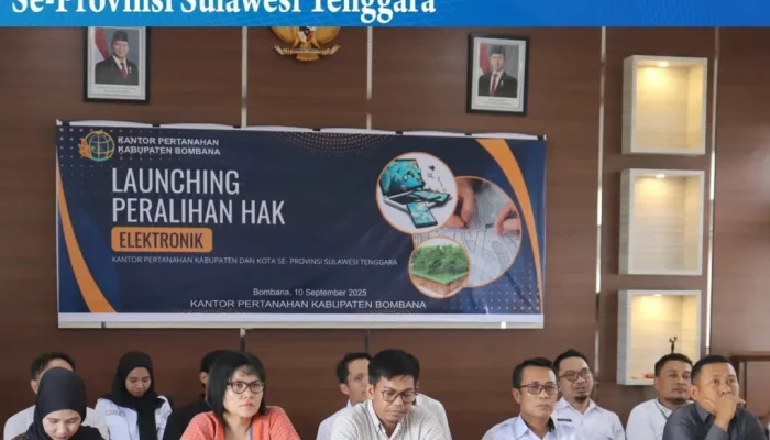 Bombana Ikuti Launching Peralihan Hak Tanah Elektronik di Sultra
