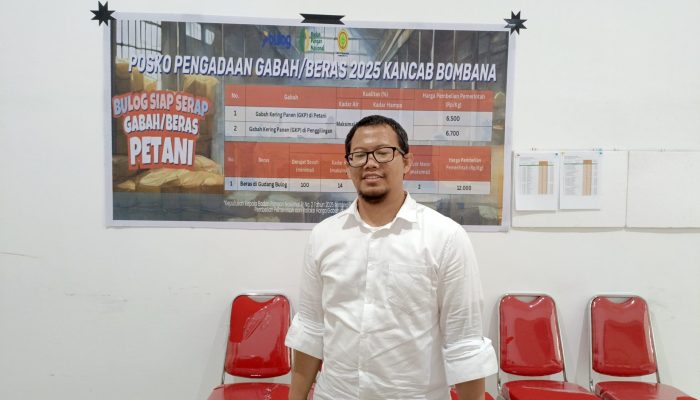 Stabilkan Harga Gabah, Kepala Bulog Bombana Sarankan Pemkab Hadirkan Mesin Penggilingan Padi