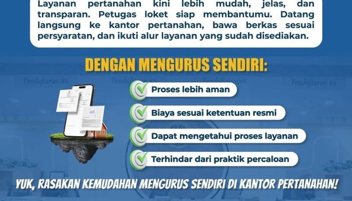 Urus Sendiri Tanah, ATR/BPN Ajak Masyarakat Tinggalkan Calo
