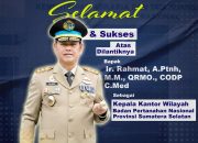 Kantor Pertanahan Bombana Ucapkan Selamat atas Pelantikan Ir. Rahmat sebagai Kakanwil BPN Sumsel