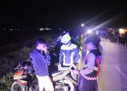 Polres Bombana Tertibkan Knalpot Brong Lewat Operasi Rutin Malam, 14 Kendaraan Diamankan