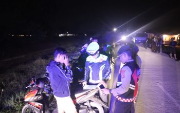 Polres Bombana Tertibkan Knalpot Brong Lewat Operasi Rutin Malam, 14 Kendaraan Diamankan