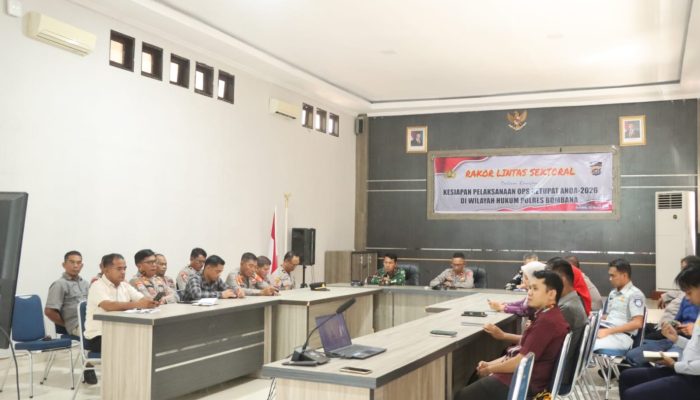Polres Bombana Gelar Vicon Rakor Lintas Sektoral Jelang Idul Fitri 1447 H