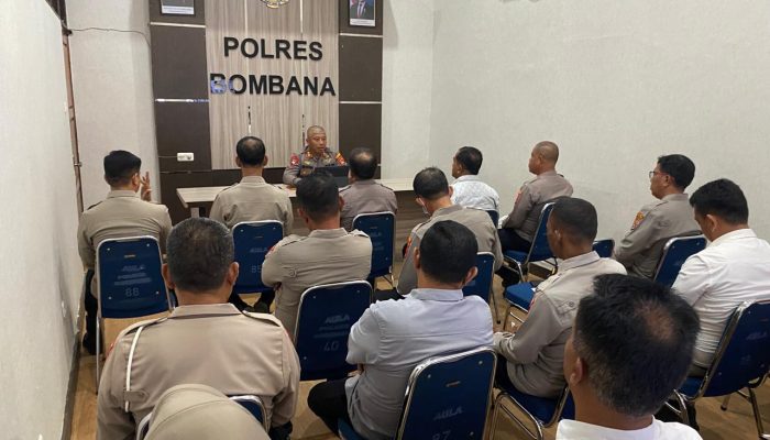 Evaluasi Kinerja Maret 2026, Kapolres Bombana Tekankan Peningkatan Profesionalisme dan Efektivitas Tugas