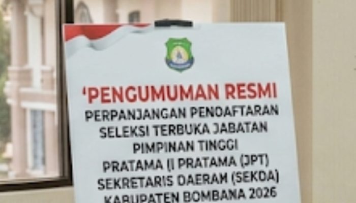 Pemkab Bombana Perpanjang Pendaftaran Seleksi Sekda 2026, Buka Peluang Lebih Luas bagi ASN