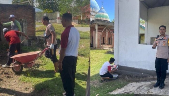 Polisi dan Warga Benahi Pos Kamling di Bombana, Dorong Siskamling Aktif