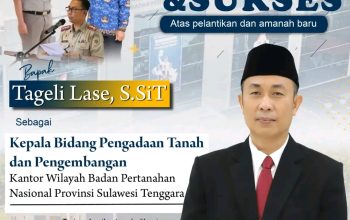 Kantah Bombana Apresiasi Pengabdian Tageli Lase Usai Dilantik di Kanwil BPN Sultra