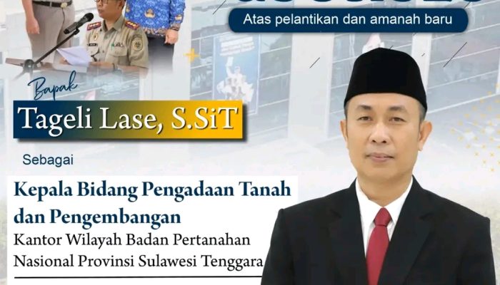 Kantah Bombana Apresiasi Pengabdian Tageli Lase Usai Dilantik di Kanwil BPN Sultra