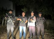 Patroli Dini Hari, Polsek Lantari Jaya Bersama Personel Brimob Perkuat Pengamanan Jam Rawan