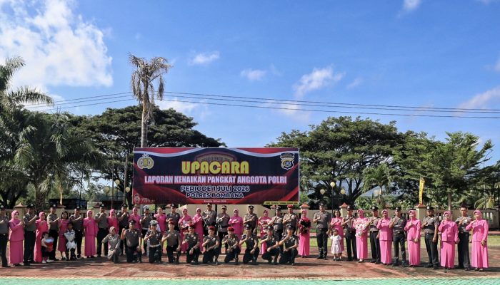 27 Personel Polres Bombana Naik Pangkat, Kapolres: Jadikan Amanah untuk Tingkatkan Pelayanan kepada Masyarakat
