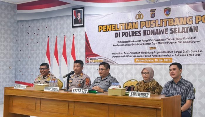 Kapolres Bombana Hadiri Penelitian Puslitbang Polri di Konsei, Bahas Penguatan SPPG dan Pemberantasan Korupsi