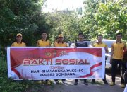 Sambut HUT Bhayangkara Ke-80, Polres Bombana dan Masyarakat Gotong Royong Perluas Bahu Jalan hingga Bersihkan Fasilitas Umum