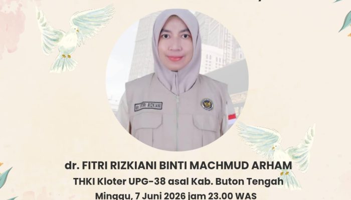 Dokter Pendamping Kloter 38 Wafat di Tanah Suci, Kementerian Haji dan Umrah Bombana Sampaikan Duka