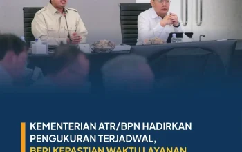 ATR/BPN Hadirkan Layanan Pengukuran Terjadwal, Pemohon Kini Bisa Pilih Jadwal Ukur Tanah Sendiri