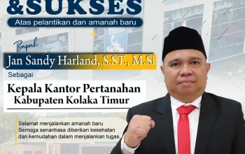 Kantor Pertanahan Bombana Ucapkan Selamat kepada Jan Sandy Harland sebagai Kepala Kantor Pertanahan Kolaka Timur