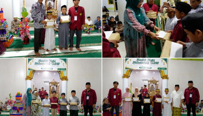 Maulid Nabi di Kasipute, Mahasiswa UMK Kendari Hidupkan Semangat Anak-Anak Lewat Lomba Keagamaan
