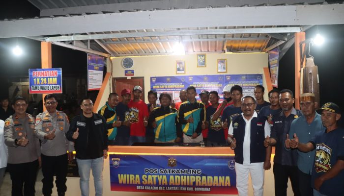 Kapolres Bombana Irwandhy Idrus Dampingi Bupati Kunjungi Pos Satkamling Juara 1 Tingkat Polda Sultra