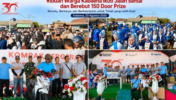 HUT ke-30 PT TIM, Ribuan Warga Kabaena Ikuti Jalan Santai dan Berebut 150 Door Prize