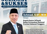 Achmad Resmi Jabat Kepala Kanwil BPN Sulawesi Tenggara, Kantah Bombana Sampaikan Ucapan Selama