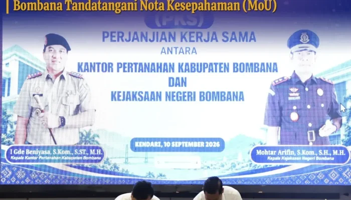 Kantor Pertanahan Bombana Gandeng Kejaksaan Perkuat Kepastian Hukum Pertanahan