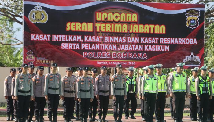 Polres Bombana Rotasi 5 Pejabat, Kasat Intelkam hingga Kasat Resnarkoba Berganti