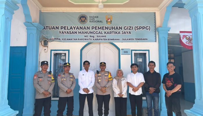 Polsek Rarowatu Pantau Dapur SPPG, Pastikan Rantai Pasok Makanan Aman