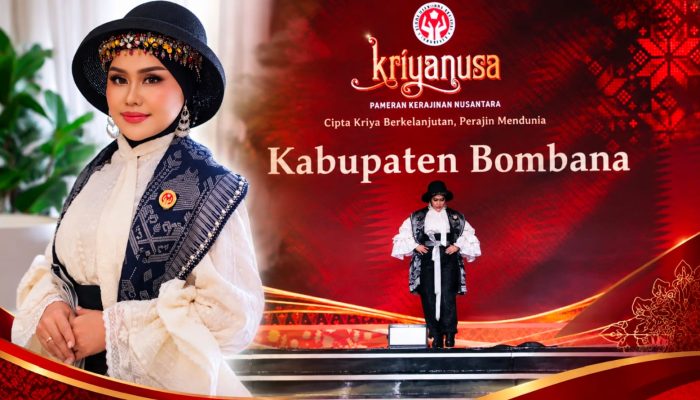 Kenakan Boo Rapa dan Motif Rapa Dara, Ketua Dekranasda Bombana Tampil Gemilang di Panggung Kriyanusa 