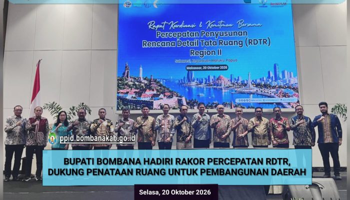Bupati Bombana Hadiri Rakor RDTR di Makassar, Ini Agenda yang Dibahas