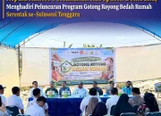 Kepala Kantah Bombana Hadiri Peluncuran Program Gotong Royong Bedah Rumah di Sultra