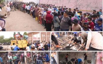 Pemkab Bombana Gotong Royong Bersihkan Sisa Kebakaran Pasar Tadoha Mappaccing
