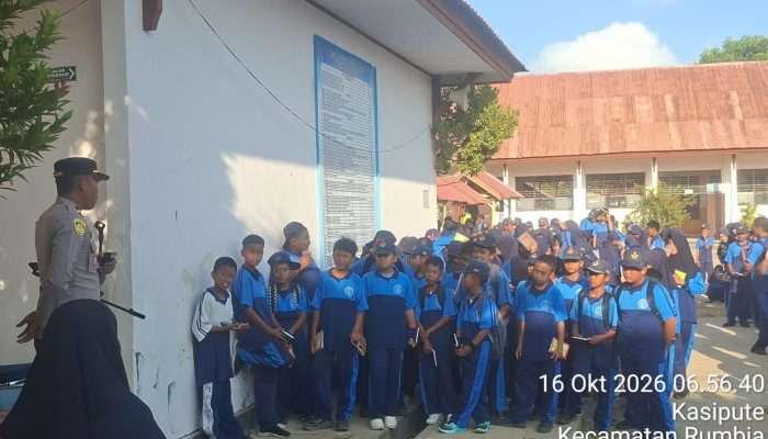 Polsek Rumbia Edukasi Pelajar SMPN 02 Rumbia soal Lalu Lintas dan Bahaya Narkoba