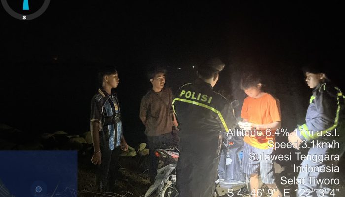 Polres Bombana Tertibkan Knalpot Brong di Tugu Munajah, Pengendara Tanpa Helm Ditindak