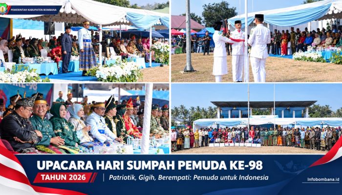 Pimpin Upacara Sumpah Pemuda ke-98, Bupati Bombana Serahkan Bantuan Perlengkapan Sekolah