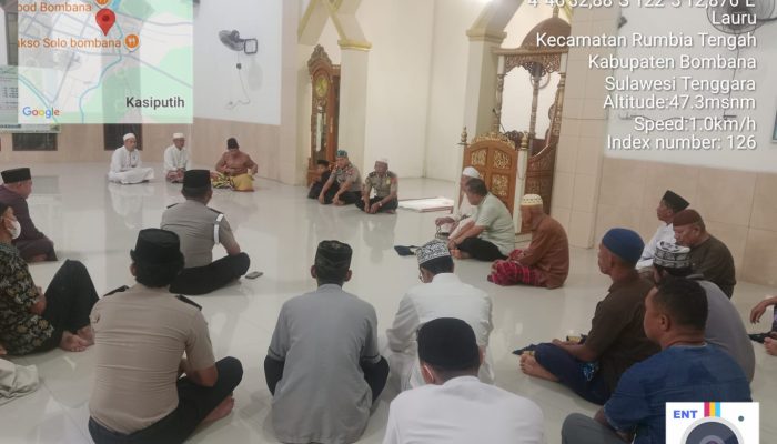 Subuh Keliling di Masjid At Taqwa, Wakapolres Bombana Sampaikan Pesan Kamtibmas
